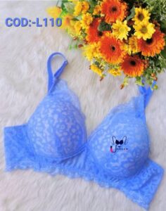 Girls Padded Lace Sky Blue  Colour Bra  COD:-L110