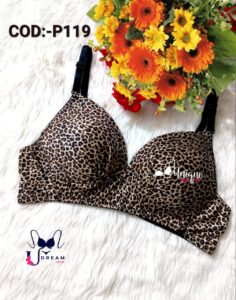 Soft Comfortable Foam Tiger Print Pad Bra COD:-P119