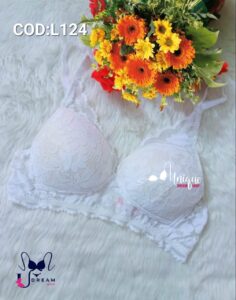 Girls Padded Bra White Color Lace COD:-L124
