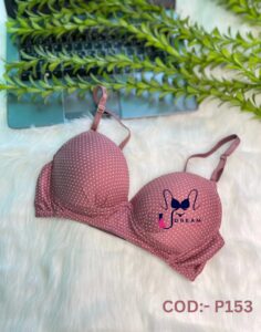 Soft Comfortable Foam Pink And Coffee Print Pad Bra COD:-P153