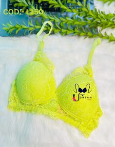 Girls Padded Bra Lime Green Colour  Lace COD:-L150