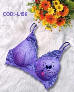 Girls Padded Bra Purple Colour Lace COD:-L156